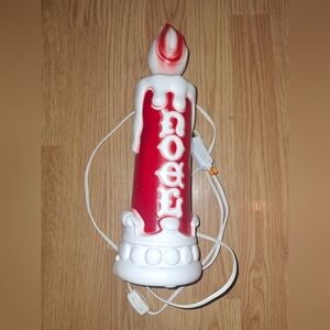 NOEL CANDLE Vintage ©1970 Empire Plastic Blow-Mold